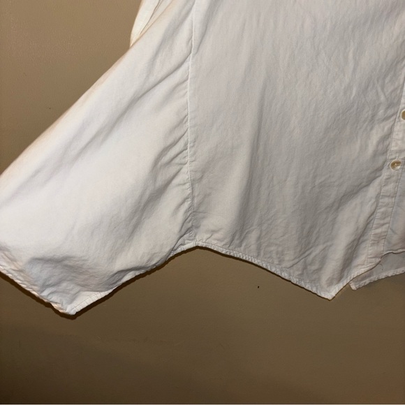 tulip White Button-Up With Detailed Button Down Back Oversized Cotton Shirt XL - Picture 5 of 10